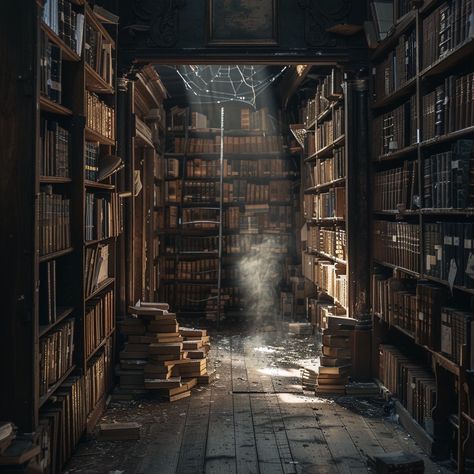 Mystical Library Light: An enchanting old library filled with books, bathed in the warm glow of a mysterious light. #library #books #light #mystical #ancient #aiart #aiphoto #stockcake ⬇️ Download and 📝 Prompt 👉 https://ayr.app/l/TDcD Abandoned Library Art, Pretty Library Aesthetic, Ancient Library Aesthetic, Old Library Aesthetic Dark, Secret Library Room, Library Concept Art, Magic Library Aesthetic, Witchy Library, Mystical Library