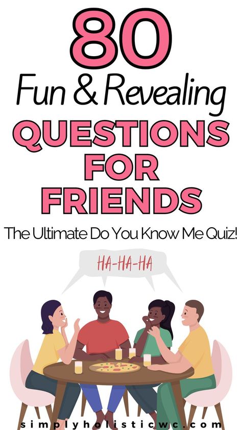 80 Fun How Well Do You Know Me Questions. Friends talking Questions To Ask With Friends, Sus Questions To Ask Friends, Questions To Build Friendship, Quiz Your Friends Questions, Get To Know Your Bestie Questions, Get To Know U Questions, 21 Questions For Friends, Funny How Well Do You Know Me Questions, Who Knows You Best Questions