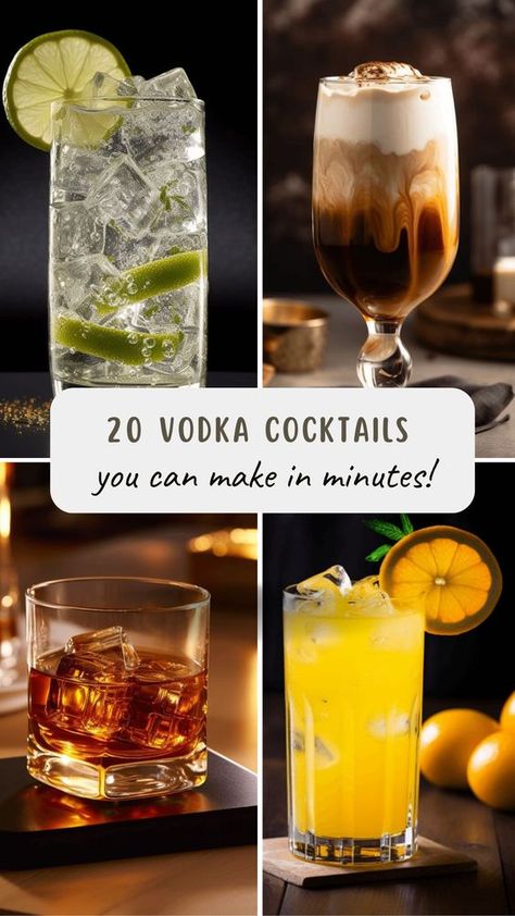 Quench your thirst and elevate your spirits with our exquisite list of vodka cocktails! Perfect for any occasion, these drinks are a must-try for those who appreciate the smooth, versatile taste of vodka. Explore our carefully curated selection and discover your new favorite vodka-based delight. Sweet Vodka Drinks, Vodka Mixed Drinks Recipes, Best Vodka Drinks, Titos Vodka Recipes, Vodka Based Cocktails, Vodka Drinks Easy, Vodka Mixers, Best Vodka Cocktails, Vodka Mixed Drinks