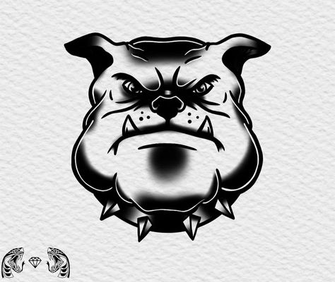 Originals Tattoo, Bulldog Drawing, Bulldog Tattoo, Bulldog Design, Original Tattoos, Mack Trucks, Head Tattoos, Realism Tattoo, Black Ink Tattoos