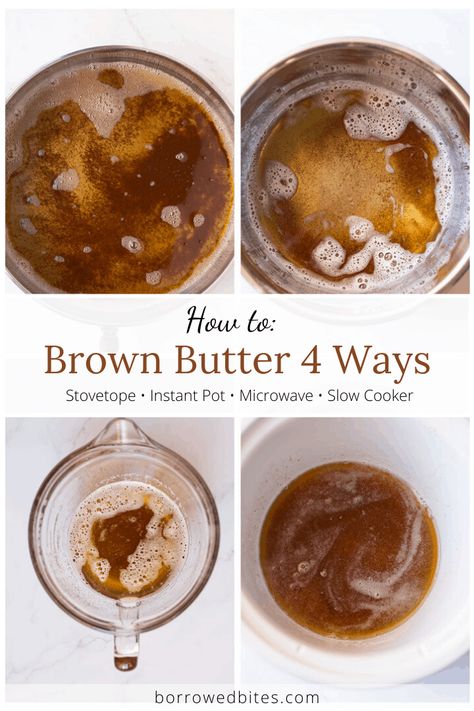 How to Brown Butter 4 Ways! Fast Snack, Kitchen Skills, Perfect Chocolate Chip Cookies, Tip Tuesday, Cooking Tutorials, Browned Butter, How To Make Brown, Granola Recipes, Instant Pot Pressure Cooker