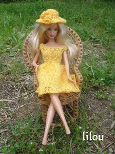 Habit Barbie, Diy Tricot, Crochet Costumes, Barbie Knitting Patterns, Barbie Dress Pattern, Barbie Crochet, Barbie Style, Barbie Diy, Pinocchio