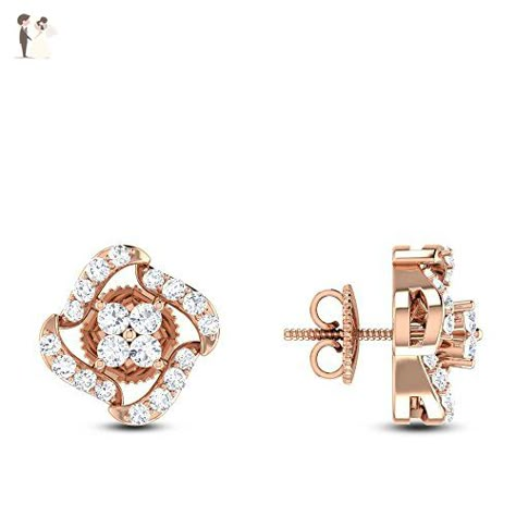 14K Rose Gold Diamond Cluster Stud Earrings .25CTW - Wedding earings (*Amazon Partner-Link) Tops Diamond, Diamond Earrings Indian, Diamond Tops, 3 Earrings, Smart Jewelry, Diamond Cluster Earrings, Bling Earrings, Mini Earrings, Diamond Jewelry Necklace