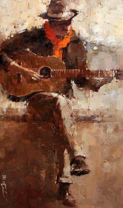 Andre Kohn Art, Andre Kohn, Arte Jazz, Spanish Guitar, Spanish Art, Music Painting, Hur Man Målar, Soyut Sanat Tabloları, Musical Art