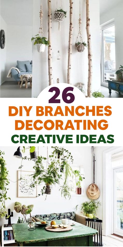 Explore the wonders of nature through these creative do-it-yourself branch decorations, adding a dash of natural allure and rustic sophistication to your home ambiance. Uncover innovative methods to infuse branches into your decor scheme, turning ordinary elements from nature into captivating centerpieces that showcase your appreciation for the great outdoors. Diy Branches, Christmas Cactus Propagation, Branch Diy, Tree Branch Wall Decor, Tree Branch Decor, Diy Playroom, Branches Diy, Branch Art, Hanging Succulents