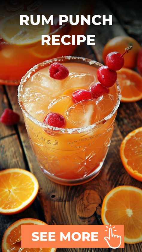 Looking for the perfect rum punch recipe for a crowd? Impress your guests with this delicious and refreshing rum punch cocktail that's easy to make! This recipe is a guaranteed hit at any party or gathering. Follow these simple steps to create a tasty and colorful drink that everyone will love. Try this amazing rum punch recipe for your next event and become the ultimate host! Cheers to good times with great company! Rum Haven Coconut Rum Recipes, Pirate Themed Drinks Rum, Pineapple Rum Punch Recipes, Frozen Rum Punch, Rum And Ginger Beer Cocktail Recipes, Myers Rum Drinks Recipe, Fall Rum Punch Recipes, Run Punch Recipe, Make Ahead Cocktails For A Crowd