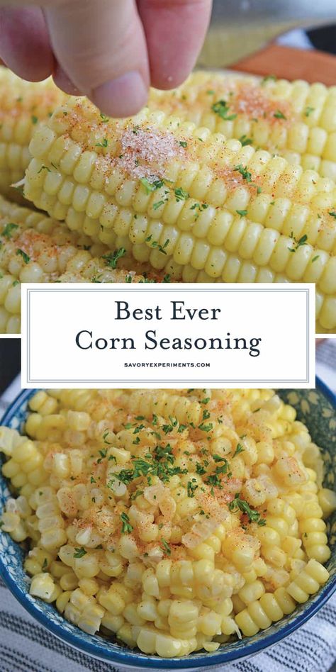 Mexican Corn Seasoning, Seasoned Butter For Corn On The Cob, Sauce For Corn On The Cob, Vegan Corn On The Cob, Grilled Corn Seasoning, Fresh Corn Recipes Ears, Grilled Corn On The Cob Seasoning, Corn Seasoning Spices, Corn On The Cob Butter Recipes