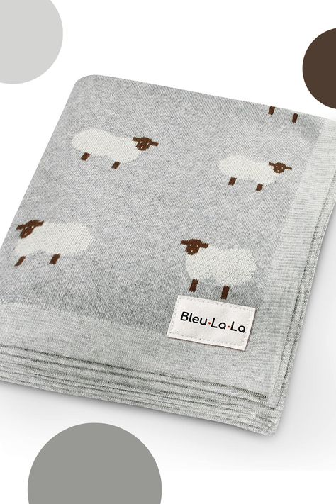 Expertly crafted from pure cotton fibers, our baby blanket offers exceptional quality and purity. The use of natural cotton ensures an incredibly soft, breathable, and gentle feel, making it perfect for even the most sensitive newborn babies delicate skin. #ad Sheep Nursery Theme, Stroller Quilt, Lamb Nursery, Flannel Baby Blankets, Gender Neutral Colors, Cotton Baby Blankets, Newborn Babies, Gray Blanket, Baby Swaddle Blankets