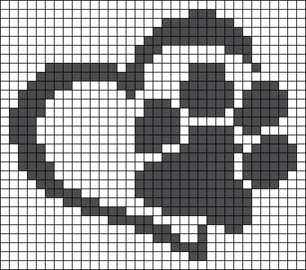 Paw Print Pixel Art, Dog Knitting Chart, Tapestry Crochet Patterns Simple, Pixel Art Chien, Paw Pixel Art, Therian Pixel Art, Dog Alpha Pattern, Paw Print Cross Stitch, Tapestry Crochet Patterns Charts Free