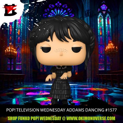 Shop your favorite Funko Wednesday Television Series collectibles at Okimonoverse!! Funko POP! Television Wednesday Addams Dancing #1577 is now available at Okimonoverse!! https://www.okimonoverse.com/product-page/pop-television-wednesday-addams-dancing-1577 Dance the night away at the Rave’N with Pop! Wednesday Addams! Complete your Nevermore Academy attendance sheet by welcoming her to your Netflix Wednesday collection. Snap to it and reunite this aspiring author and super sleuth with her... Wednesday Addams Dancing, Netflix Wednesday, Nevermore Academy, Attendance Sheet, Pop Television, Aspiring Author, Wednesday Addams, Funko Pop, Dancing