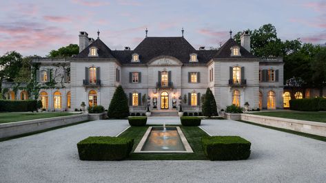 The Most Expensive Home in Texas Just Listed for $60 Million | Architectural Digest French Chateau Style, Paneled Library, Chateau Style, Luxury Portfolio, Safe Room, Luxury Amenities, Expensive Houses, Texas Homes, Cozy Fireplace