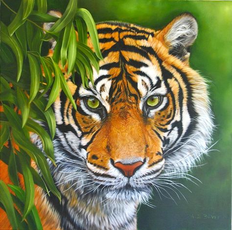 Tiger Artwork, Hidden Art, Tiger Painting, Tiger Pictures, Lion Painting, Big Cats Art, Mosaic Pictures, Animale Rare, Tiger Art