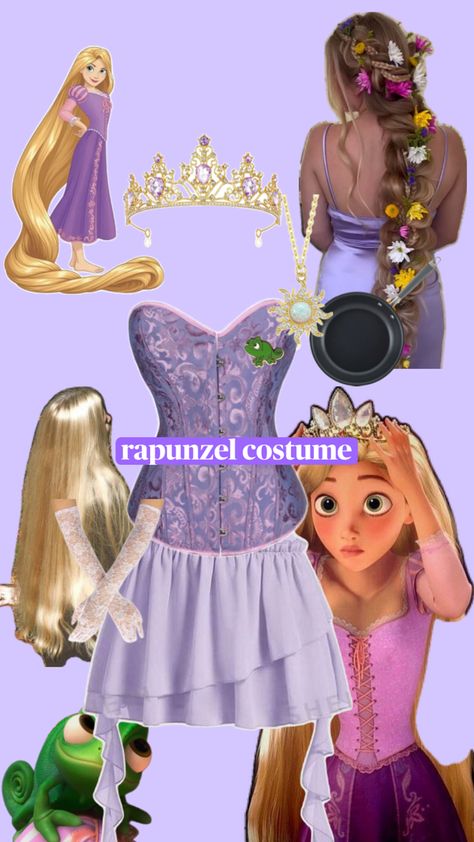 rapunzel halloween costume idea Easy Rapunzel Costume, Rapunzel Couple Costume, Tangled Rapunzel Halloween Costume, Diy Rapunzel Costume Women, Arial Costume, Rapunzel Costume Ideas, Rapunzel And Eugene Costume, Rapunzel Halloween Costume College, Rapunzel Aesthetic Outfit