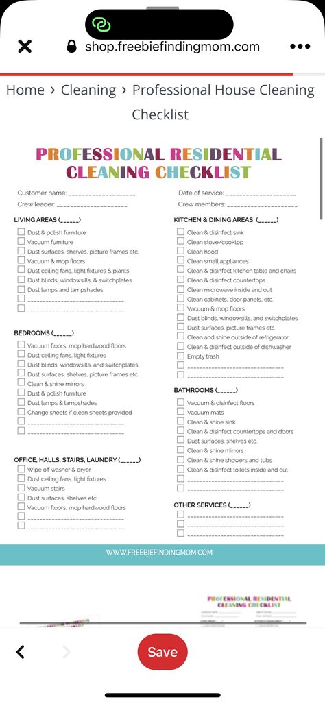 Deep Cleaning House Checklist For Business, Residential Cleaning Checklist, Cleaning Business Supplies List, How To Clean Like A Professional, Professional Cleaning Checklist, House Cleaning Rates, Professional House Cleaning Checklist, Housekeeping Business, Deep Cleaning House Checklist