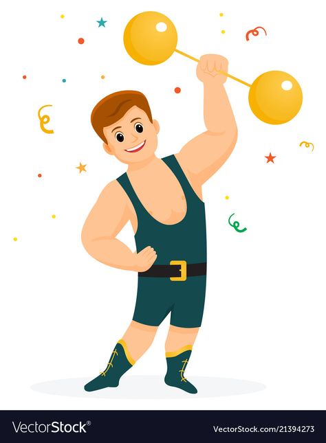 Circus Strongman, Thema Circus, Circus Performer, Carnival Themed Party, Circus Performers, Circus Theme, Illustration Cartoon, Circus Party, Flat Style