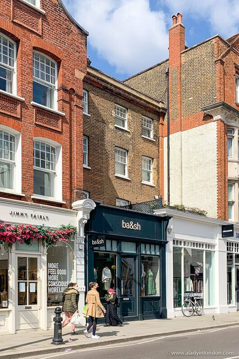 Street Shops Architecture, Kensington High Street, Shopping Street Design, London High Street, London Shops Aesthetic, Shopping Street Architecture, London Shopping Aesthetic, London Shopping Street, London Streets Aesthetic