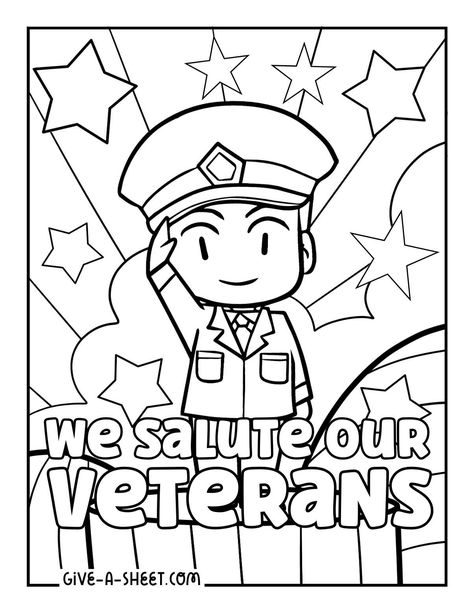 Remembrance of veterans day coloring sheet for kids. Veteran Day Crafts For Preschoolers, Veterans Coloring Pages For Kids, Veteran Crafts Preschool, Veteran’s Day Craft Preschool, Veterans Day Crafts For Preschoolers, Veterans Day Crafts For Middle School, Remembrance Day Free Printables, Veteran's Day Crafts Preschool, Veteran's Day Art Kids