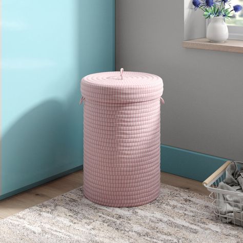 Ultra Easy Carry Dirty Clothes Fabric Laundry Hamper Pink Laundry, Laundry Box, Clothes Fabric, Clothes Hamper, Sweet Jojo Designs, Plastic Organizer, Garage Storage Cabinets, Vanity Stool, Ticking Stripe