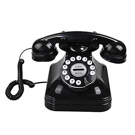 Retro Style Landline Wired Corded Table Telephone For Home Office, http://www.amazon.com/dp/B00S4OC18S/ref=cm_sw_r_pi_awdm_-sGlvb1HAHQX3 Corded Telephone, Telephone Vintage, Photo Elements, Vintage Phones, Vintage Telephone, Social Determinants Of Health, Old Phone, Black Phone, Style Table