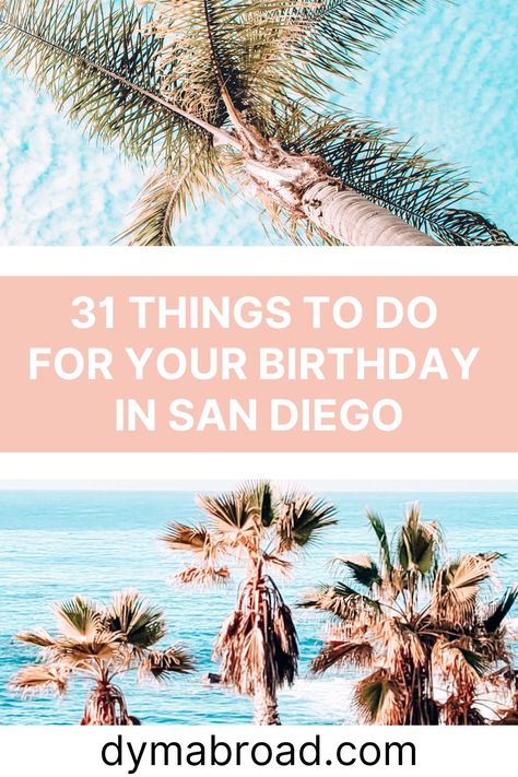 Want to find things to do for your birthday in San Diego? You will definitely love all these fun birthday ideas! San Diego Bachelorette Party Activities, San Diego Birthday Ideas, Fun Things To Do In San Diego, San Diego Things To Do In, Coronado Island San Diego, Fun Birthday Ideas, Unique Birthday Ideas, San Diego Activities, Seaworld San Diego