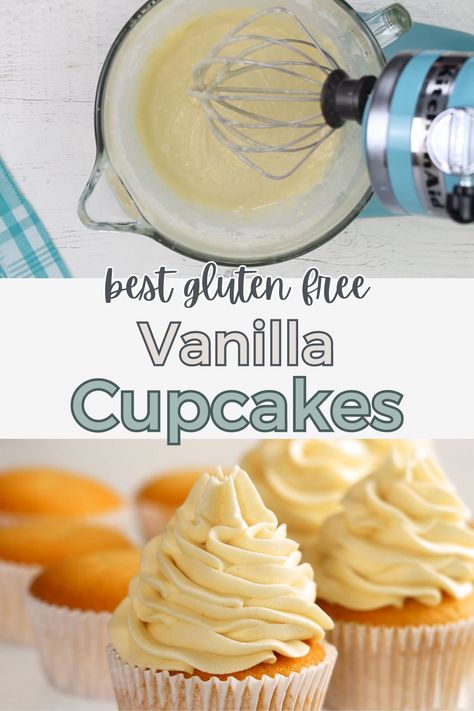 Best Gluten-Free Vanilla Cupcakes Gluten Free Cupcake Recipe Almond Flour, Gf Cupcake Recipe, Best Gluten Free Cupcakes, Gluten Free Cupcakes Easy, Gluten Free Cupcake Recipes, Gluten Free Cupcake Recipe Easy, Almond Flour Cupcakes, Sugar Free Vanilla Cupcakes, Gluten Free Vanilla Cupcakes