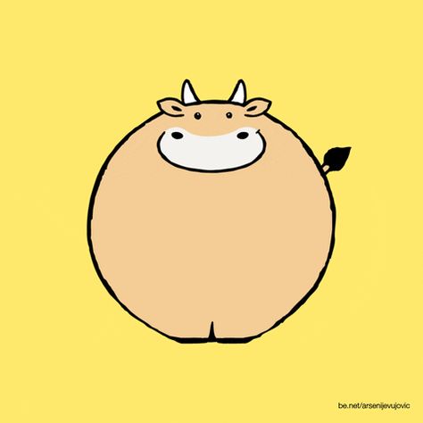 Cow Animation, Animated Cow, Animation Animals, Illustration Gif, Animals Illustration, Animation Illustration, Farm Cow, Animated Animals, Cute Cow