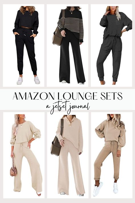 In a world where comfort meets style, Amazon lounge sets have become the ultimate go-to for those looking to relax and unwind in fashion-forward attire. The best part? They're perfect as comfy winter outfits for those lazy days! Let’s dive into some of the must-have chic loungewear outfits available on Amazon that are perfect for lounging, sleeping, or even running quick errands. Lounge Wear Family Photos, Winter Loungewear Outfits, Chic Loungewear Outfits, Best Loungewear Sets, Chic Mom Outfits, Lounge Wear Stylish, Comfy Winter Outfits, Cute Lounge Outfits, Casual Travel Outfit