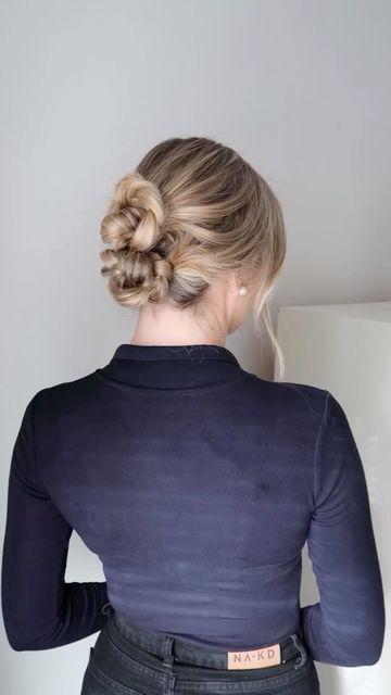 Lydia on Instagram: "Double braided buns 🫶🏻 #hairstyle #bun #everydayhair #hairtutorial #tutorial #hairideas #updo #hairreels #hairvideo" Double Buns Hairstyle, Bun For Short Hair, Braided Buns, Choppy Hairstyles, Hair Updos Tutorials, Double Buns, Trendy Haircuts For Women, Short Hair Bun, Easy Hairstyles For Medium Hair