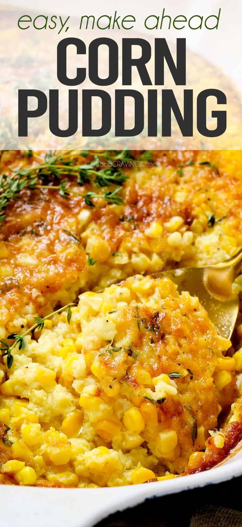 Make Ahead Corn Casserole, Corn Stuffing Casserole, Thanksgiving Side Dishes Corn Casserole, Cornbread Pudding Casserole, Corn Thanksgiving Recipes, Cornpudding Casserole Crockpot, Easter Corn Recipes, Good Thanksgiving Side Dishes, The Best Corn Casserole