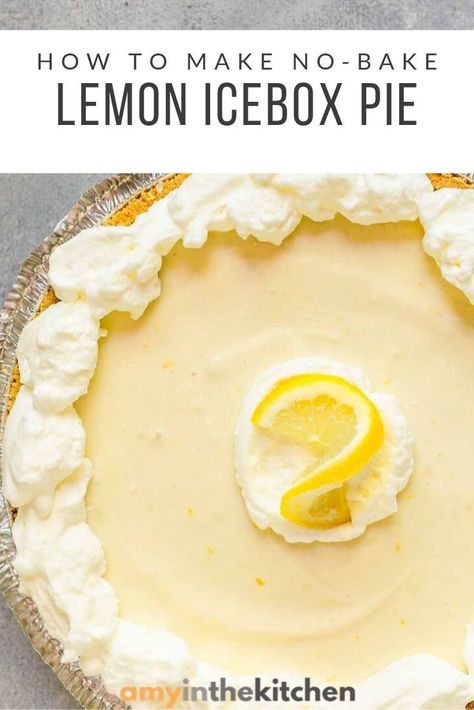 Lemon Pie Recipe Condensed Milk, Easy Lemon Icebox Pie, Lemon Cream Cheese Pie, Easy Lemon Pie, No Bake Lemon Pie, Sweetened Condensed Milk Recipes, Lemon Icebox Pie, Lemonade Pie, Lemon Pie Recipe