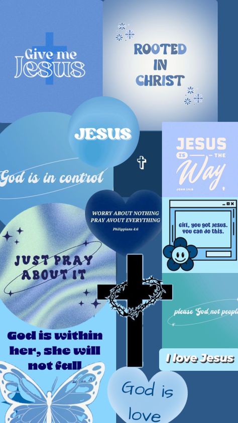 Blue Jesus Aesthetic, Christian Wallpapers Aesthetic, Funny Jesus Quotes, Jesus Aesthetic, I Love God, Christian Quotes Wallpaper, Christian Wallpapers, Christian Backgrounds, Jesus Funny