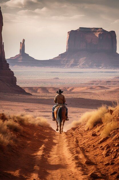 Free AI Image | Cowboy going in old western town Cowboy Desert Aesthetic, American Cowboy Aesthetic, Old Texas Aesthetic, Old West Aesthetic, Desert Cowboy, American Vibes, Cowboy Town, Old Western Towns, Cowboy Photography