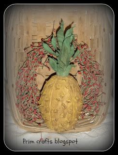 Prim Crafts: New Prim Crafts to share...... Primitive Pineapple, Primitive Bear, Prim Crafts, Pineapple Pattern, Primitive Crafts, Primitive Decorating, Crafts To Do, Decorative Jars, Diy And Crafts