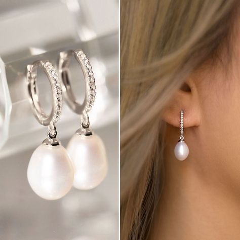 Huggie hoop earrings that hug your ear perfectly. Pave crystals give an extra sparkle and pair nicely with a classic Freshwater Pearl. ► SHOP ALL SILVER EARRINGS: https://etsy.me/3RAM3aI MATERIALS - .925 Sterling Silver, 14K Rose Gold and Gold over Sterling Silver - Cubic Zirconia - Freshwater Pearl - Hypoallergenic, lead and nickel free DETAILS - Inside Diameter 8.5mm, Hoop Width 1.5mm - Height 0.9in(2.2cm) - Click close mechanism Drop Earrings Pearl, Drop Earrings Wedding, Silver Earrings Wedding, Silver Bridal Earrings, Wedding Hoop, Bridal Earrings Drop, Pearl Earrings Wedding, Wedding Earrings Drop, Pearl Jewelry Wedding