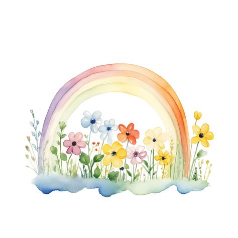 Introducing our enchanting Watercolor Rainbow with Flowers Clipart, a vibrant and magical collection that brings a spectrum of colors to your creative projects. Each rainbow is adorned with intricately painted flowers, adding a whimsical touch to your designs. Ideal for invitations, wall art, and any project that needs a splash of colorful beauty. 10 High Quality JPG files White Background 4096 X 4096 --- What you will receive? --- When you purchase this design from my shop you will immediately receive 3 .rar files that have the above mentioned clipart images. PLEASE NOTE: No physical product will be shipped to you. This is an instant download. After purchase, you can access your downloads by visiting your Etsy Profile > Purchases and Reviews --- Notes --- Subject positioning in my art pie Rainbow With Flowers, Rainbow Watercolor Painting, Nursery Watercolor Art, Rainbow Drawing, Cartoon Rainbow, Colorful Nursery, Flower Rainbow, Creative Clips Clipart, Magic Rainbow