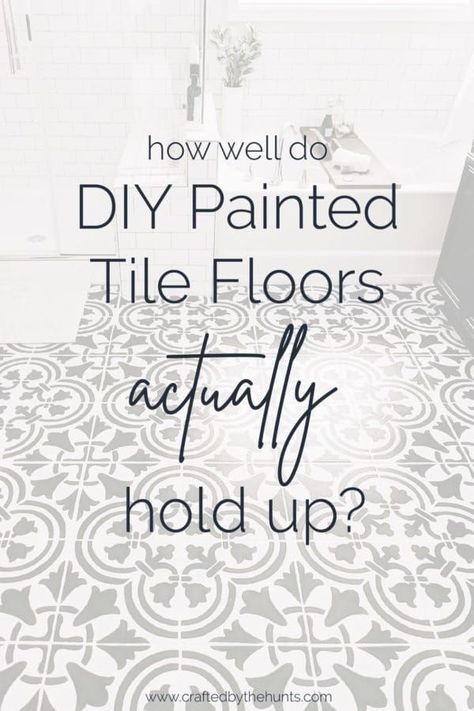 Painted Tile Floors, Porch And Patio Paint, Painted Bathroom Floors, Diy Painted Floors, Painted Bathroom, Painting Tile Floors, Painted Tile, Painted Patio, Painted Floor