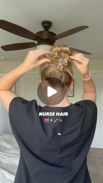 HAYLEY WOMBLES on Instagram: "Nurse hair #nurse #nursehair #hairidea #hairstyle" Nursing Hairstyles For Short Hair, Nurse Style Hair, Dentist Hairstyles, Cute Nursing Hairstyles, Nurse Headband Hairstyles, Nurse Hairstyles Short, Clinical Hairstyles Nursing, Easy Nurse Hairstyles, Easy Hairstyles For Nurses