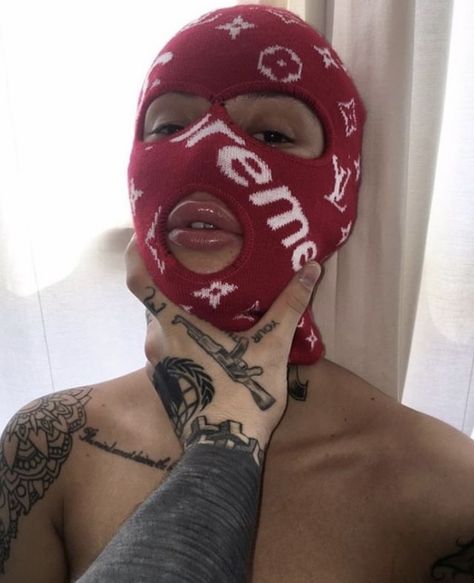 Red Baddie Aesthetic, Baddie Aesthetic, Ski Mask, Photo Mask, Deadpool, Skiing, Umbrella, Love Quotes, Mask