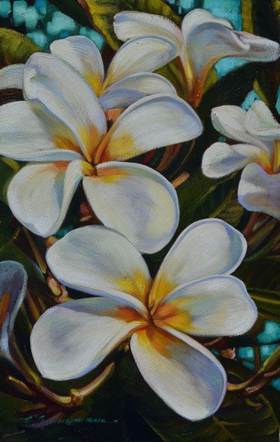 Plumeria Flowers Painting, Hawaiian Art Painting, Hawaiian Flowers Wallpaper, Plumeria Painting, Plumeria Art, Samoan Art, Hawaiian Painting, Aspen Art, Polynesian Art