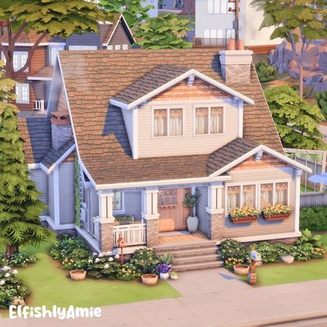 Sims Craftsman House, Sims 4 Family Bungalow, Sims 4 Family House San Sequoia, Sims Growing Together House, Sims 4 Craftsman Cc, Sims 4 House 3 Bedroom, Sims 4 House Gallery Id, Sims 4 Craftsman, Sims 4 Craftsman House