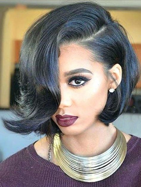 Black Bob Hairstyles, American Hairstyles, Bob Lace Front Wigs, Short Bob Haircuts, 짧은 머리, African American Hairstyles, Short Wigs, Short Curly Hair, Short Bob Hairstyles