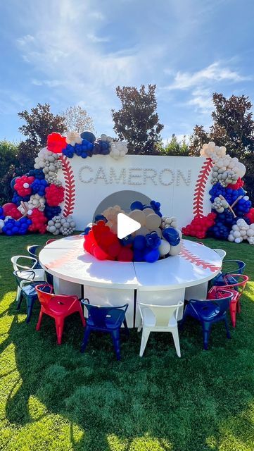 Frannie Felder Hudson✨Events on Instagram: "Happy MLB opening day ⚾️
Dodger Baseball Party for this sporty guy’s 7th birthday 💙

@hudson_production 

@wellkneadedbakery 
@balloonique_designs 
@thedjbenzi 
@lolisminipancakes 
@meshmade.la 
@little_artist_party 
@remembermakers 
@thecandycoach 
@lachainstitch 
@prikrdo.laserdesigns 
@platinumprophouse 

#hudsonproduction #mlb #dodgers #mlbopeningday #baseballparty #birthdayparty #birthdaypartyideas #dodgerdog #eventproducer #partystylist #partydetails #itfdb" Dodger Party Ideas, Dodgers Party Ideas, Baseball Pool Party, La Dodgers Birthday Party, Baseball Birthday Party Games, Baseball Party Games, Baseball Party Ideas, Dodgers Birthday Party, Dodgers Party