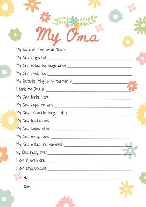 Nana Birthday, Mother's Day Activities, Mom Printable, Scrapbook Quotes, Craft Activity, Nana Gifts, Mothers Day Crafts, All About Me!, Keepsake Gift