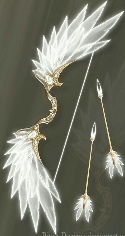 Angelic Outfits Drawing, Fancy Bow And Arrow, Magic Items Fantasy Art, Oc Accessories Ideas, Fantasy Items Art, Weaponsmith Aesthetic, Aesthetic Knifes, العصور الوسطى, Dnd Accessories