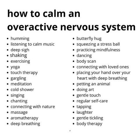 Nervous System Exercise, Soothe Nervous System, Healthy Nervous System, How To Calm Nervous System, Calming The Nervous System, Nervous System Regulation Techniques, Calming Nervous System, Healing Nervous System, How To Calm Your Nervous System