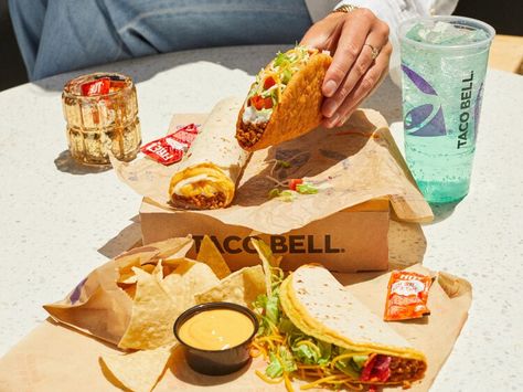 Taco Bell’s Latest $7 “Luxe” Box Is a Dang Good Deal — Food Network Double Decker Taco, Meal Deal, Taco Bell, The Double, Rotisserie Chicken, Food Network, Serving Size, Food Network Recipes, Small Bowls