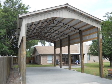 Carport For Boat, Boat Carport Ideas, Metal Rv Carport Ideas, Rv Shade Structure, Diy Rv Covered Parking, Rv Carport Ideas, Rv Shelter Ideas, Rv Covered Parking, Metal Rv Carports