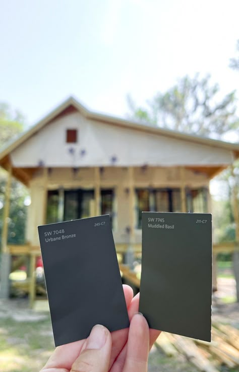 Sw Subterranean Exterior, Sherwin Williams Iron Ore Vs Urbane Bronze, Iron Ore Exterior With Cedar, Black Outdoor House Paint, Sw Muddled Basil Exterior, Sherwin Williams Muddled Basil, Sherwin Williams Inkwell Exterior, Sw Inkwell Exterior, Sherwin Williams Shade Grown Exterior