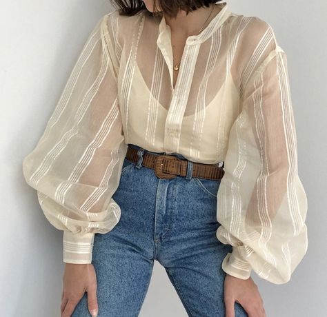 Mode Inspo, Looks Style, Blouse Vintage, Mode Inspiration, Casual Blouse, Looks Vintage, Look Fashion, Modest Fashion, Aesthetic Clothes