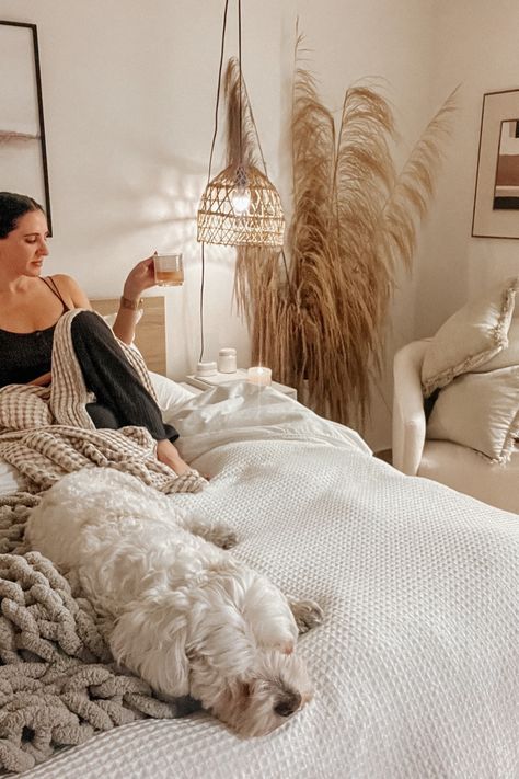 Cozy bedroom views white duvet cover, rattan light, boucle accent chair, cooling throw blanket, glass mug, chunky knit throw blanket, throw pillows, affordable art, neutral decor, matching lounge set Follow my shop @GroundedInNeutral on the @shop.LTK app to shop this post and get my exclusive app-only content! #liketkit #LTKunder100 #LTKhome #LTKunder50 @shop.ltk https://liketk.it/42Ktb Neutral Cozy Bedroom, Boucle Accent Chair, Rattan Light, Matching Lounge Set, Bedroom Vibes, White Duvet Cover, Chunky Knit Throw Blanket, Comfy Bedroom, Bedroom Accent